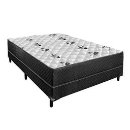 Cama Box Casal Conjugada Unyco D28 Ortopédico Floral e Preta - 1