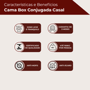 Ver imagem 2 de Cama Box Casal Conjugada 138x188cm