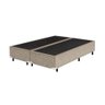 Base Box Casal Bipartido Suede Bege - 30x138x188 - 1