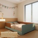 Ver imagem 5 de Cama Infantil de Casal Montessoriana em 100% MDF Premium Mark Verde/Verti/Castanho