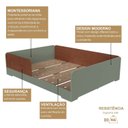 Ver imagem 6 de Cama Infantil de Casal Montessoriana em 100% MDF Premium Mark Verde/Verti/Castanho