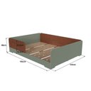 Ver imagem 3 de Cama Infantil de Casal Montessoriana em 100% MDF Premium Mark Verde/Verti/Castanho