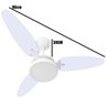 Ventilador de Teto 3 Pás Transparente Luminária Plafon Led - 2
