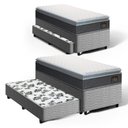 Ver imagem 2 de Cama Box com Colchão de Espuma D45 Pillow Top Fort Comfort + Auxiliar de Molas Unique Solteiro 88cm