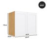 Kit Quarto Com Escrivaninha e Guarda Roupa com Aéreo MDF Cor:Savana com Branco - 7