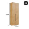 Kit Quarto Com Escrivaninha e Guarda Roupa com Aéreo MDF Cor:Savana com Branco - 6