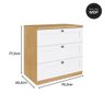 Kit Quarto Com Escrivaninha e Guarda Roupa com Aéreo MDF Cor:Savana com Branco - 8