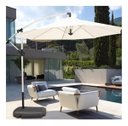 Ver imagem 2 de Ombrelone Guarda Sol em Alumínio com Base para Piscina 3x3 Cor Bege Claro