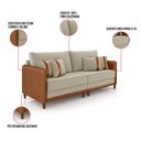 Ver imagem 3 de Sofá 2 Lugares Living 172cm Pé Madeira Valença Nozes/veludo K01 - D’Rossi