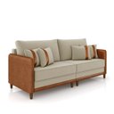 Ver imagem 1 de Sofá 2 Lugares Living 172cm Pé Madeira Valença Nozes/veludo K01 - D’Rossi
