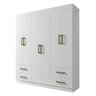 Guarda-Roupa Solteiro Recife New 6 Portas 4 Gavetas Leifer Móveis Branco - 1