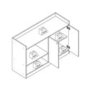 Ver imagem 6 de Balcao para Forno e Microondas 2 Portas 120 Cm B06 Branco Novam