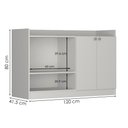Ver imagem 3 de Balcao para Forno e Microondas 2 Portas 120 Cm B06 Branco Novam