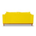 Ver imagem 5 de Sofá Moderno Viena 3 Lugares Com Base de Madeira Suede Amarelo - Madeira Prima Deccor