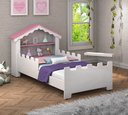 Ver imagem 1 de Cama Juvenil Princesa Branco/Rosa- Vitamov