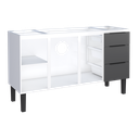 Ver imagem 4 de Gabinete Armário Cozinha Jupter 1.50 Mt 100% Aço Galvanizado P/ Pia -Balção 150 cm -3 Portas- 3 Gave