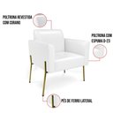 Ver mais imagens de Sofá Namoradeira e 2 Poltronas Pé de Ferro Dourado Marisa Corano D03 - D'Rossi