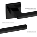 Ver imagem 3 de Fechadura para Porta Quadra Haga Inox Sara 55mm Externa - Preto