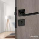 Ver imagem 2 de Fechadura para Porta Quadra Haga Inox Sara 55mm Externa - Preto