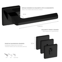 Ver imagem 4 de Fechadura para Porta Quadra Haga Inox Sara 55mm Externa - Preto