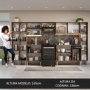 Ver imagem 6 de Armário de Cozinha Completa 325cm Rustic/Preto Emilly Madesa 03
