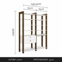 Ver imagem 2 de Closet Modulado Elora Ma810 C/prateleiras Branco/ Cedro - M. Arapongas Cedro/branco