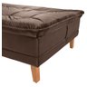 Sofá Cama Berlim Pés de Madeira Retrátil 3 Lugares Império Marrom 379 - 6