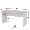 Ver imagem 6 de Mesa de Escritório Escrivaninha 1.20x60 Tampo 30mm Netmobil - Dubai/branco