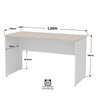 Mesa de Escritório Escrivaninha 1.20x60 Tampo 30mm Netmobil - Dubai/branco - 6