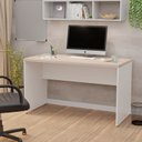 Ver imagem 1 de Mesa de Escritório Escrivaninha 1.20x60 Tampo 30mm Netmobil - Dubai/branco