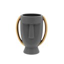 Ver imagem 1 de Vaso Pasco de Cerâmica Cinza 21cm x 17cm x 11cm