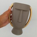 Ver imagem 6 de Vaso Pasco de Cerâmica Cinza 21cm x 17cm x 11cm