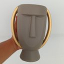 Ver imagem 5 de Vaso Pasco de Cerâmica Cinza 21cm x 17cm x 11cm