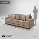 Ver imagem 3 de Sofá para Sala de Estar Living 05 Lugares 236cm Montes Claros