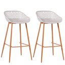 Ver imagem 1 de Kit com 2 Banquetas Monaco Assento em Polipropileno e Base em Aço Fratini Nude