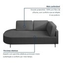 Ver imagem 5 de Sofá Living Orgânico 2 Lugares 175cm Base de Ferro Braço Lado Direito Norten Veludo Cinza Escuro