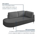 Ver imagem 4 de Sofá Living Orgânico 2 Lugares 175cm Base de Ferro Braço Direito Norten