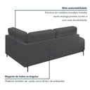 Ver imagem 6 de Sofá Living Orgânico 2 Lugares 175cm Base de Ferro Braço Lado Direito Norten Veludo Cinza Escuro