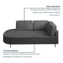 Ver imagem 5 de Sofá Living Orgânico 2 Lugares 175cm Base de Ferro Braço Direito Norten