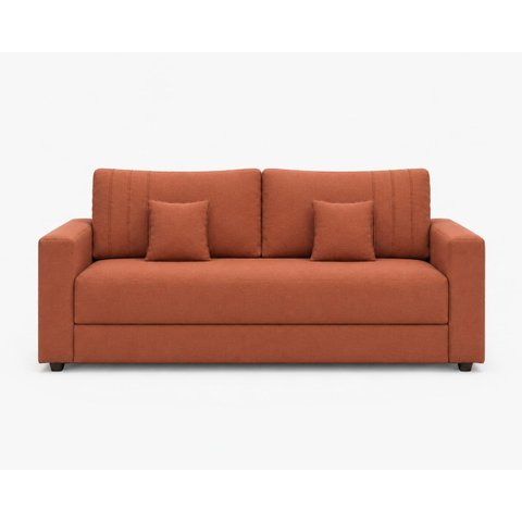 Sofá Namoradeira Requinte Confortável Boucle p/ Sala:Terra Cota