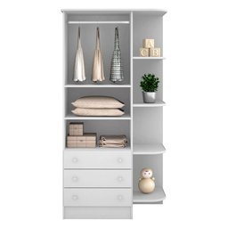 Guarda Roupa Infantil 2 Portas Doce Sonho - Qmovi Branco - 4
