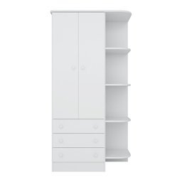 Guarda Roupa Infantil 2 Portas Doce Sonho - Qmovi Branco - 5