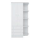 Ver imagem 5 de Guarda Roupa Infantil 2 Portas Doce Sonho - Qmovi Branco