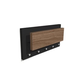 Porta Chaves de Parede com Suporte para Cartas Preto - 1
