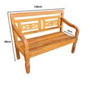 Ver imagem 3 de Banco Namoradeira 2 Lugares Madeira Peroba Rosa Modelo Flor Sudeste Rústico