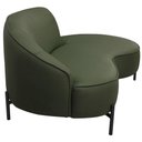 Ver imagem 2 de Sofá Curvo 3 Lugares 180cm Braço Dir. Thommy Pés Preto Linho Verde - Nexta Casa