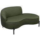Ver imagem 1 de Sofá Curvo 3 Lugares 180cm Braço Dir. Thommy Pés Preto Linho Verde - Nexta Casa