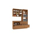 Ver imagem 4 de Kit Cozinha Modulada 4 Peças Maxxi (1aéreo+1balcão+1torrequente+1complemento) C4p162 Canela -