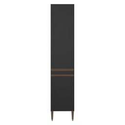 Armário Paneleiro para Cozinha Sabrina 40 X 202 Cm 2 Portas Mdp Preto 0466 Menu - 1