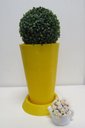 Ver imagem 4 de Kit Vaso Planta + Prato 35x25 Redondo Cônico Polietileno BGPLASTICOS VERMELHO PAU BRASIL 005